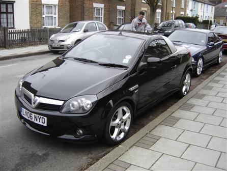 Vauxhall Tigra Convertible. Used Black Sapphire Vauxhall