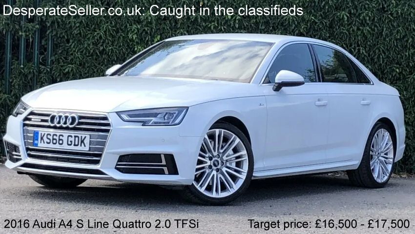Caught in the classifieds: 2016 Audi A4 S Line Quattro 2.0 TFSi                                                                                                                                                                                           